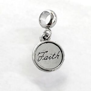 Silver Faith Dangle  Charm